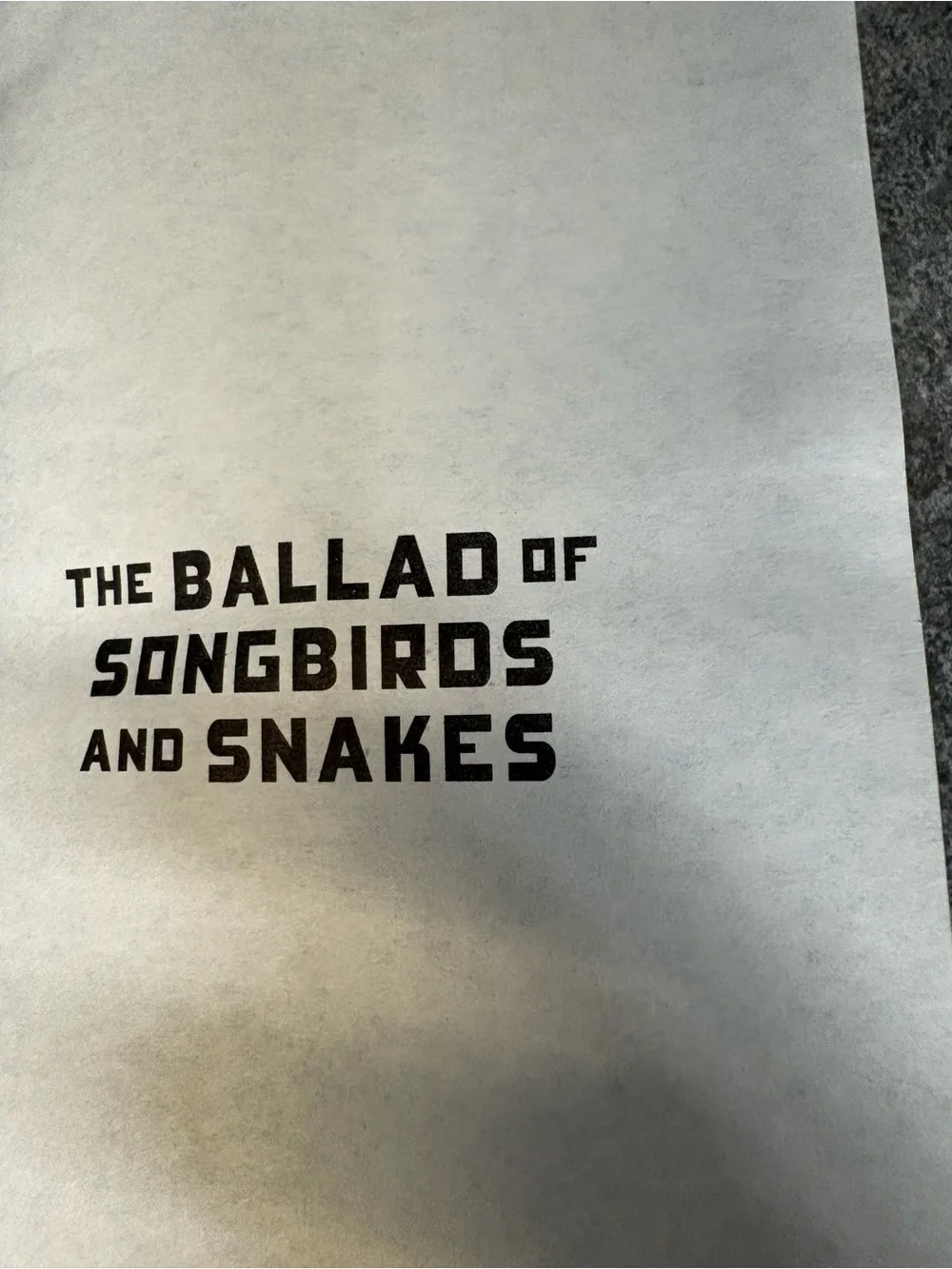 Suzanne Collins Hunger Games Ballad of Songbirds & Snakes PB Movie Tie-In 2023
